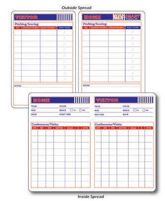 Game Card:  RefSmart Baseball & Softball Umpire's Game Card (BBSB-RSGC)
