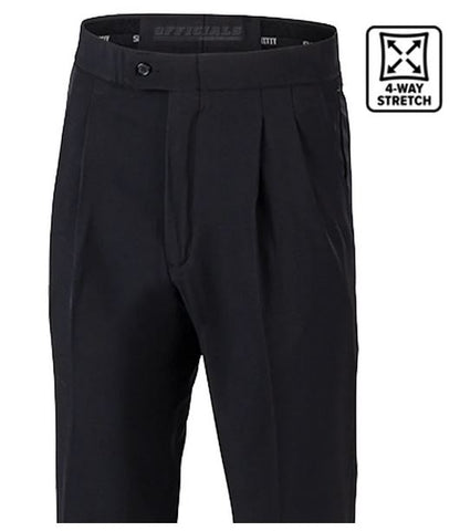 Pants: Smitty Premium 4-Way Stretch Wide Leg Pleated Referee Pants (PT-4P)