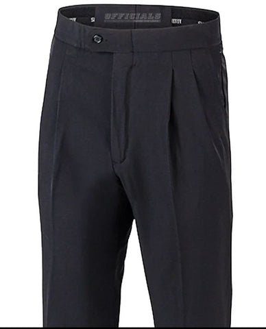 Pants:  Smitty Men's Official's Black, Pleated, Beltless Standard Fit Pants (PT-BK)