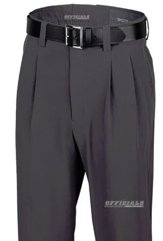 Pants: Smitty Charcoal Grey, Premium 4-Way Stretch, Pleated Umpire Pants with Expander Waistband: Combo, Plate or Base (PT-SB4E)