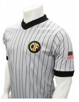 Shirts CA: Smitty California CIF Logo MADE IN THE USA Grey Dye-Sublimated Short Sleve Shirt (ST-CAG)