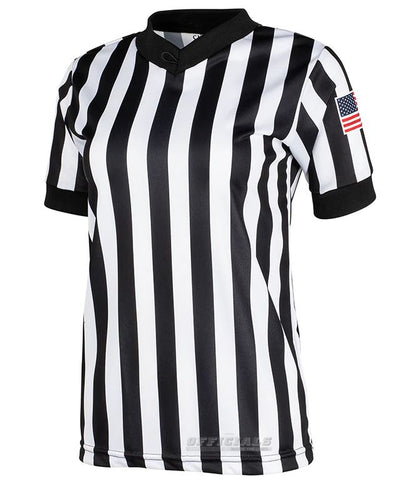 Shirts:  Smitty MADE IN THE USA Dye-Sublimated V-Neck Shirt -- Men's or Women's; Mesh or Body Flex (ST-USAV)