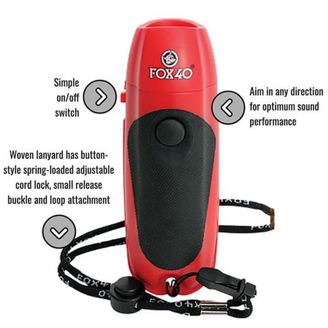 Covid-19 Mitigation:  Fox 40 3-Tone Electronic Whistle (WH-3TE)