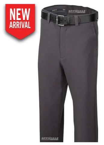 Pants:  New! Smitty Charcoal or Heather Grey, Tapered-Fit, Premium Lightweight, Flat Front, Umpire Base Pants (PT-364F)