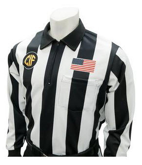 Shirts:  Smitty California CIF Logo 2 ¼"-Striped Dye-Sublimated Long Sleve Football Shirt (CA-214L)