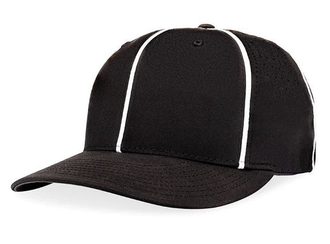 Hats:  Richardson PTS30 Black/White Flex Fit Football Hat (HT-FF30)