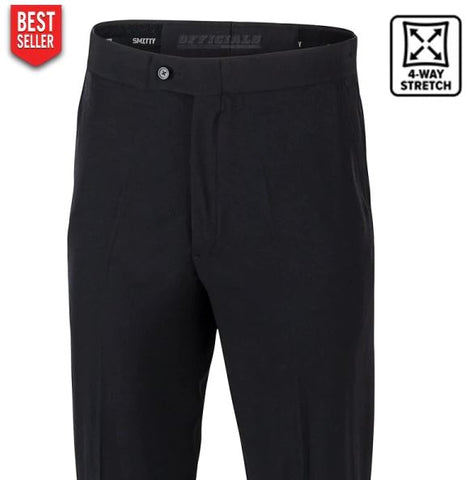 Pants:  Smitty Premium Four-Way Stretch NBA Flat Front standard Fit Referee Pants (PT-4ST)