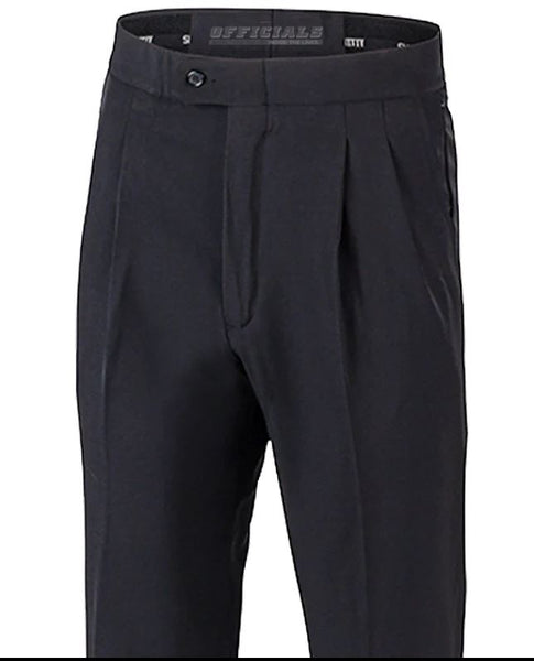 Pants: Smitty Men's Official's Black, Pleated, Beltless Standard Fit P ...