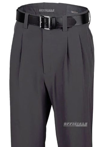 Pants:  Smitty Umpire 4-Way Stretch Pleated Pants w/ Expander Waistband:  Combo, Plate or Base; Heather or Charcoal Grey (PT-S4E)